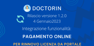 DOCTORIN: Roadmap – Pagamento online per rinnovo della licenza Doctorin segreteria telefonica innovativa per i medici.