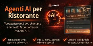 Caso d’uso AI4CALL: Ristoranti Caso d'uso AI4CALL per un ristorante