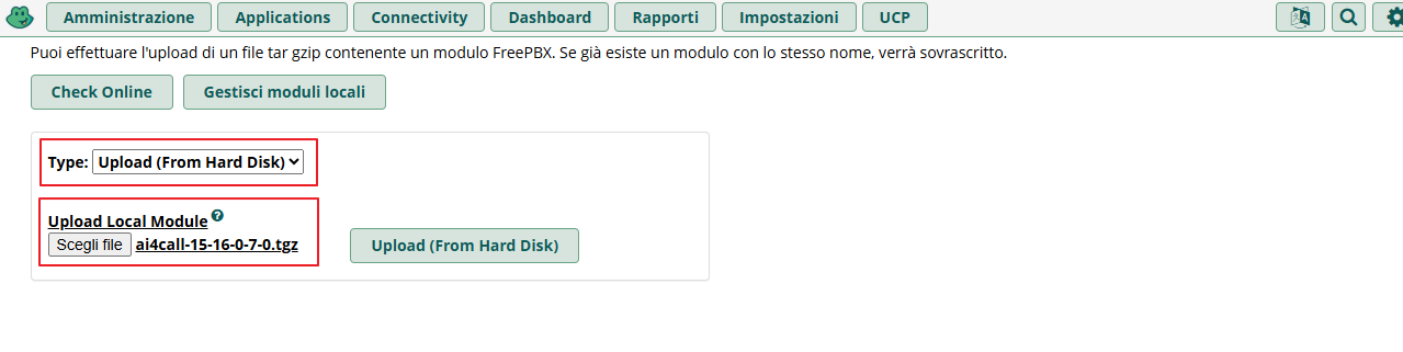 Installazione AI4CALL